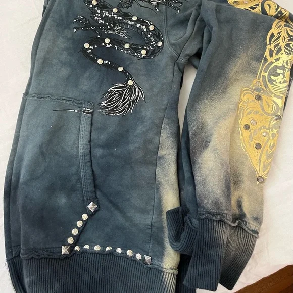 BLING DRAGON HOODIE Asian vibe Key Closet 2006 Y2K - Picture 13 of 15